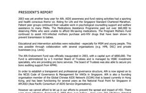 Annual Report & Financial Statement 2003